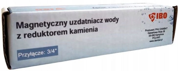 MAGNETYCZNY UZDATNIACZ WODY Z REDUKTOREM KAMIENIA 3/4" IBO 1200 GAUSS MAGNE
