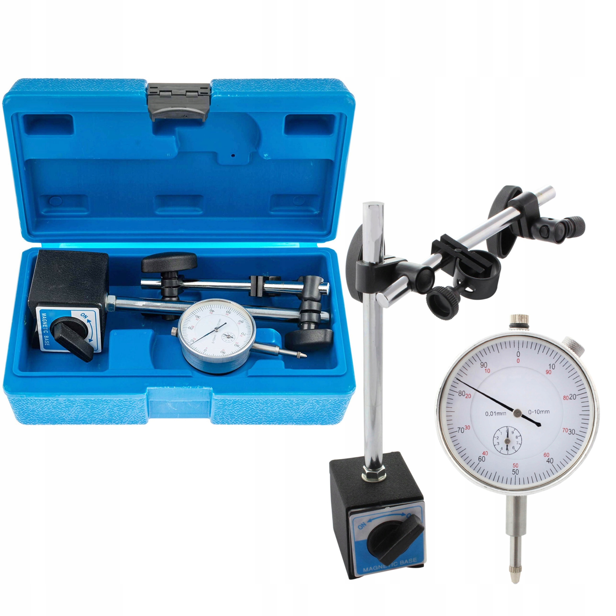 CZUJNIK ZEGAROWY STATYW MAGNETYCZNY 0-10MM ZESTAW