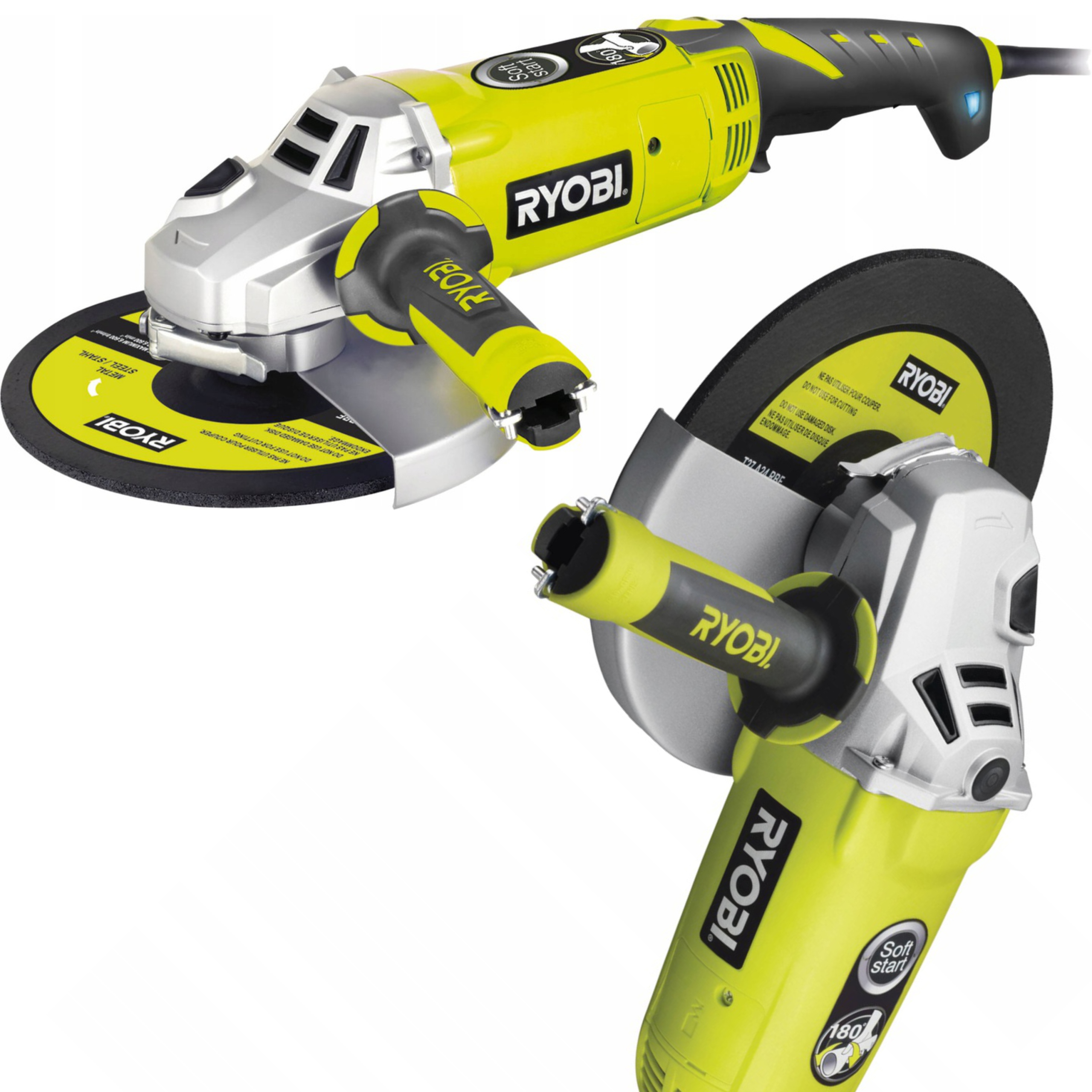 RYOBI SZLIFIERKA KĄTOWA 230MM M14 SIECIOWA 2000W 230V EAG2000-G