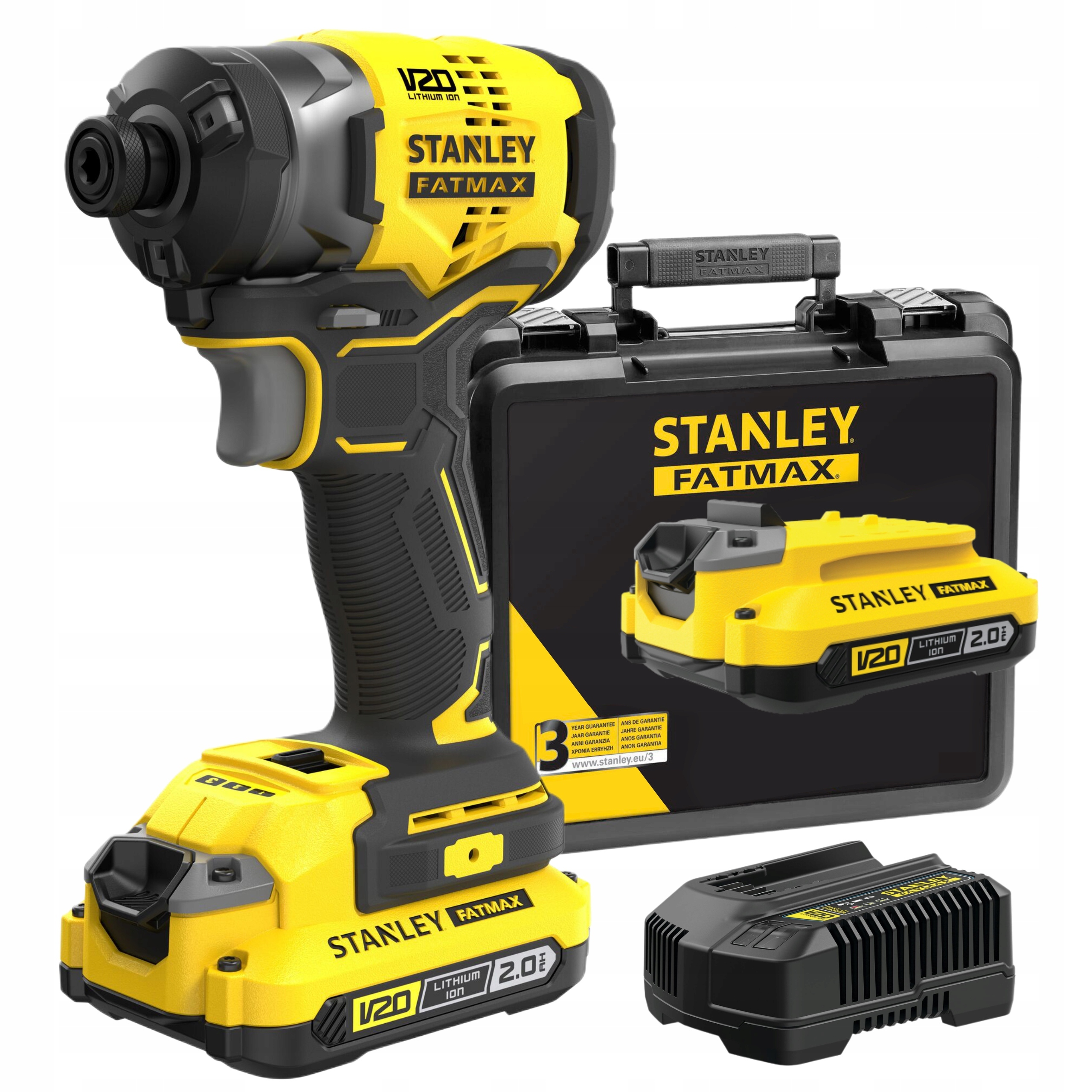 STANLEY Fatmax ZAKRĘTARKA UDAROWA KLUCZ 18V V20 2x2.0Ah 190Nm SFMCF820D2K