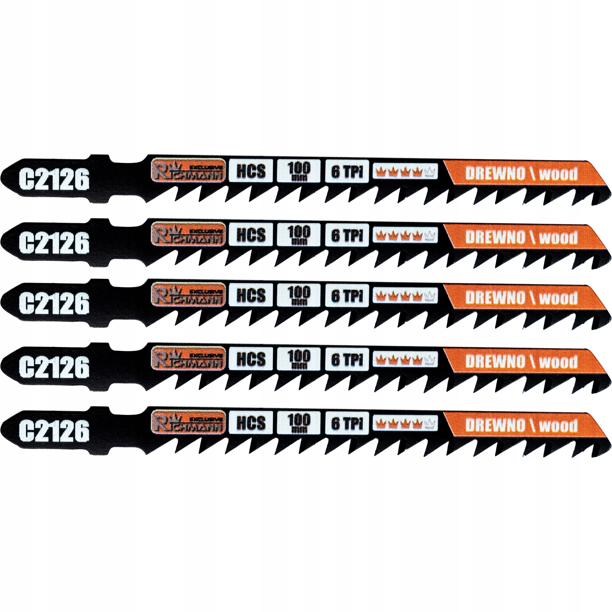 C2126 BRZESZCZOT DO WYRZ. DREWNO T HCS 100MM 6TPI CZYSTE CIĘCIE T101D 5 SZT