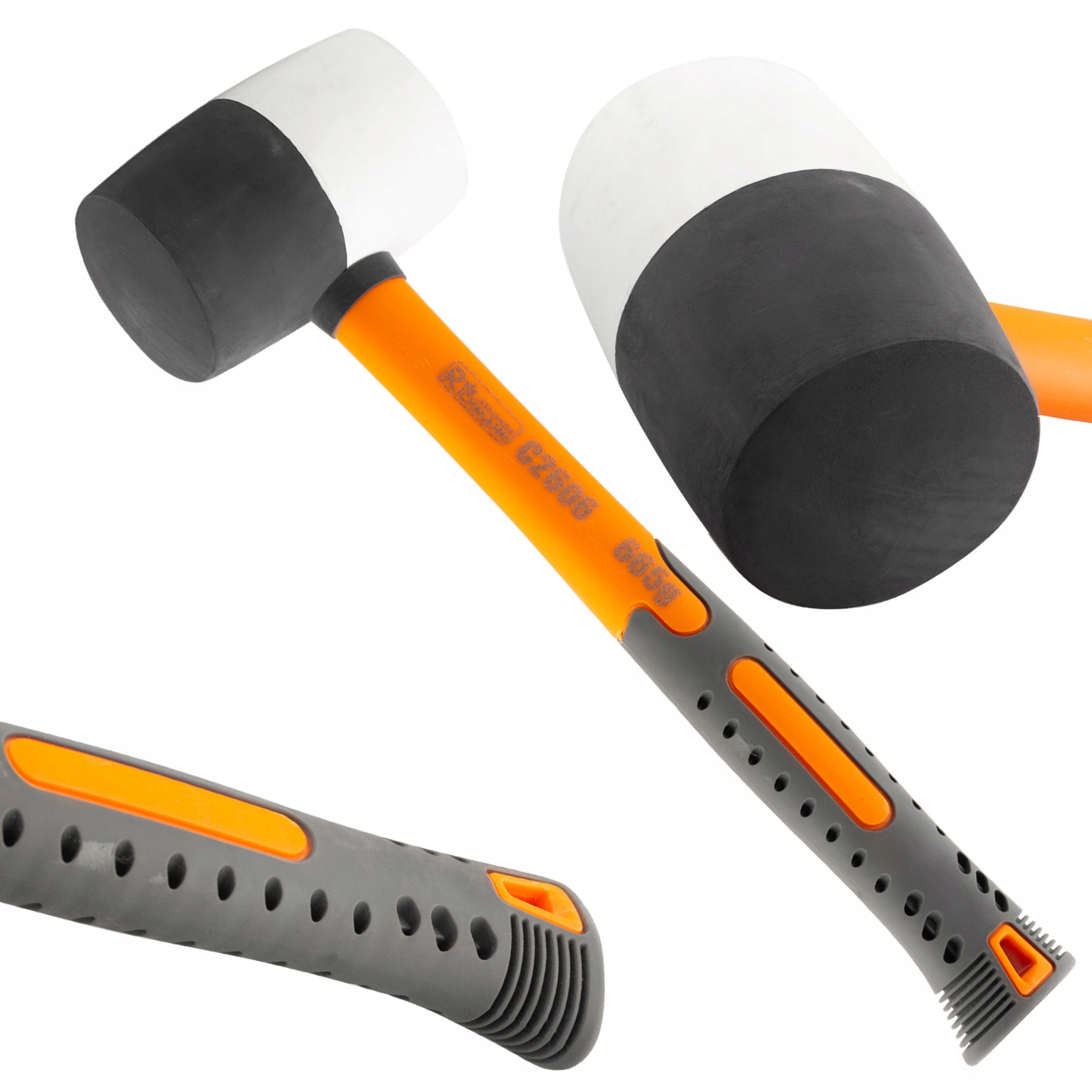 RICHMANN MŁOTEK GUMOWY 115 TRZONEK FIBERGLASS BIAŁO-CZARNY C2612