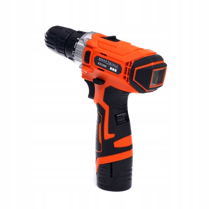 Wkrętarka wiertarka akumulatorowa Kraft&Dele KD3068 12V Li-ion LCD 2baterie