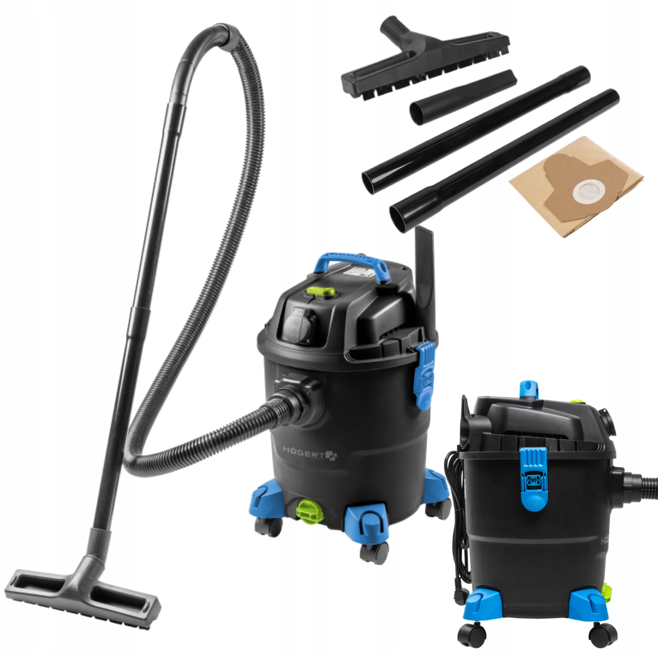 HOGERT ODKURZACZ UNIWERSALNY DO PRACY NA SUCHO I MOKRO 20L 1200W HT2E411