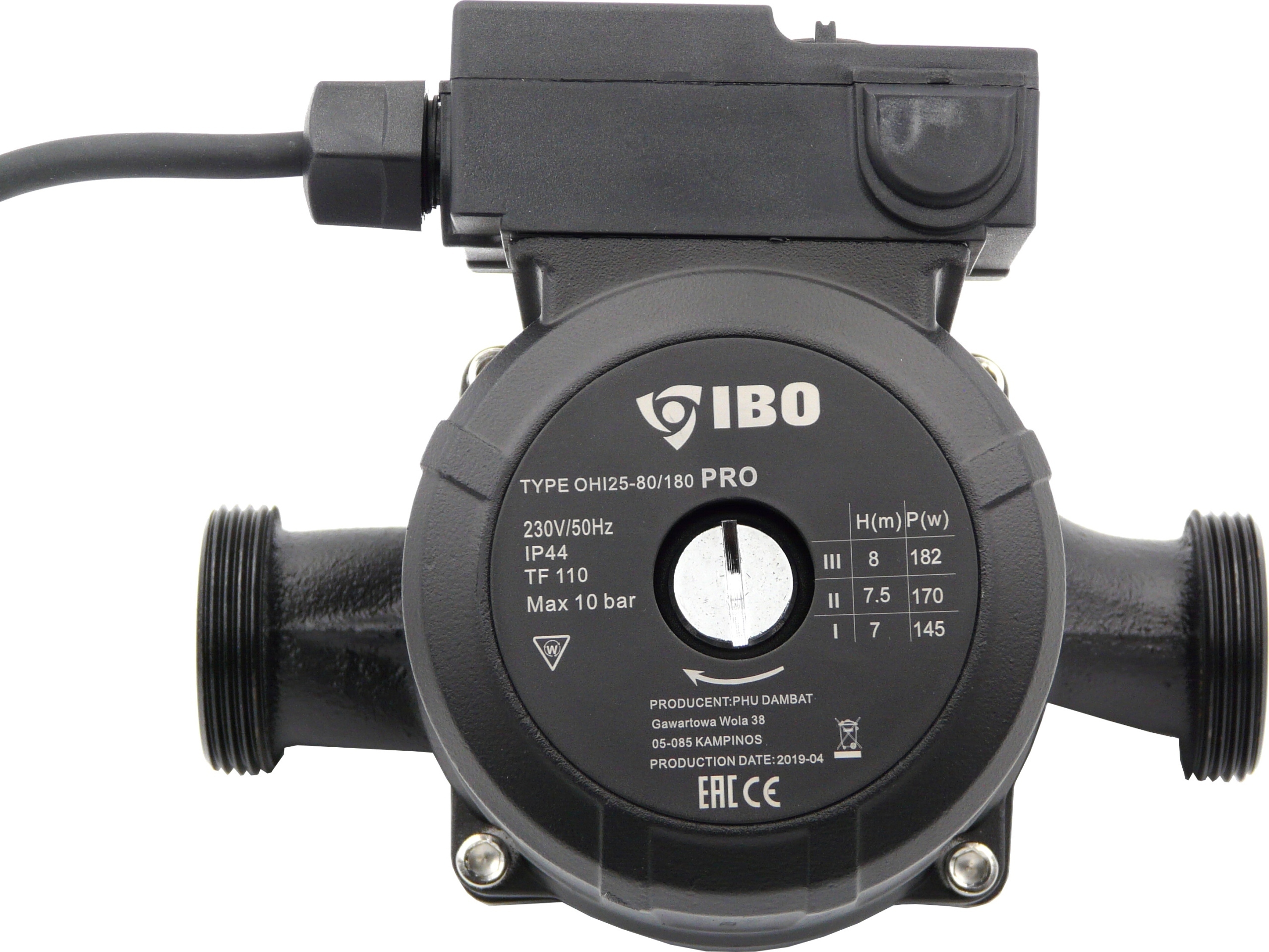 IBO OHI PRO 25-80/180 POMPA OBIEGOWA CYRKULACYJNA