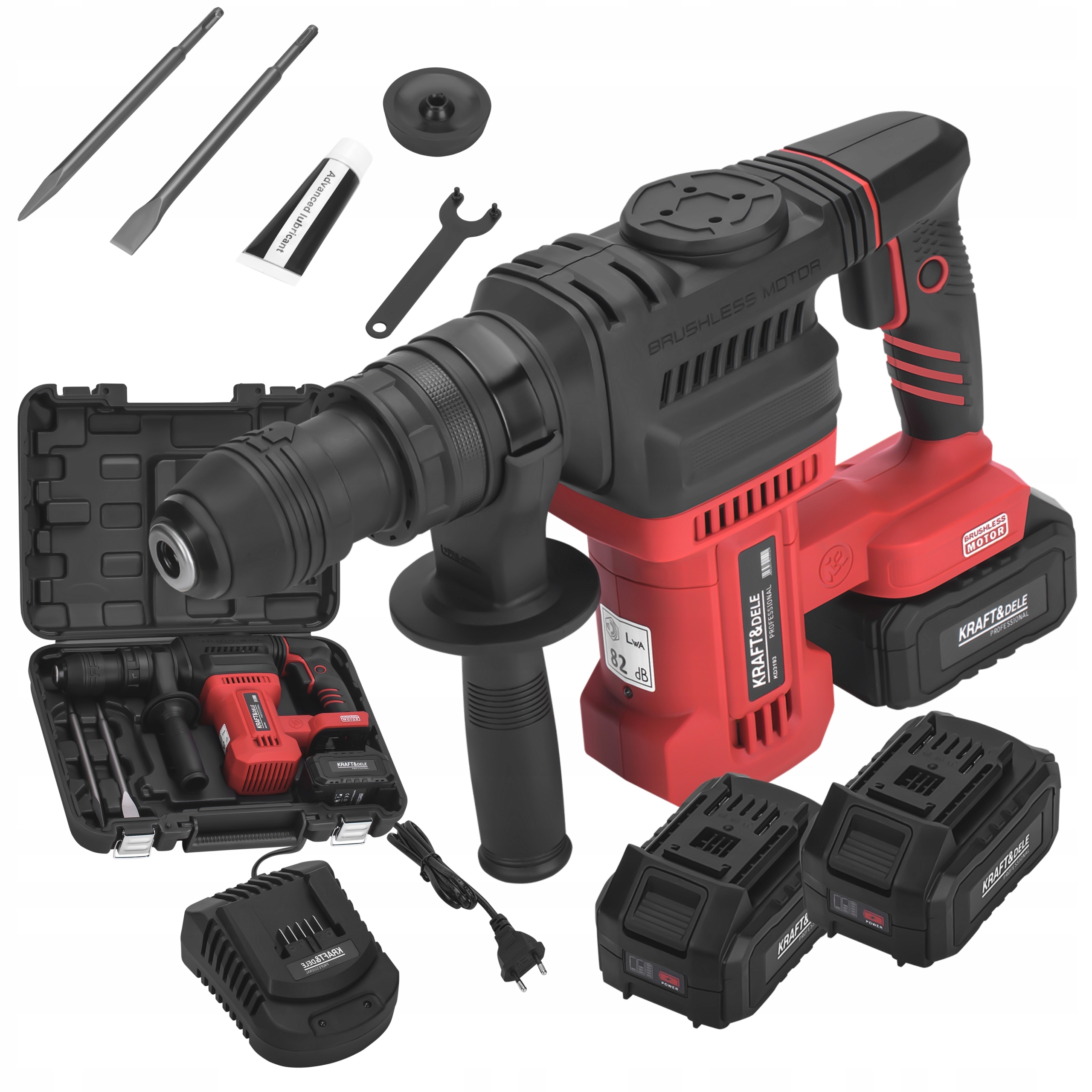 MŁOT UDAROWY AKUMULATOROWY 21V 7,5J BEZSZCZOTKOWY 2X AKUMULATORY 4AH KD3193