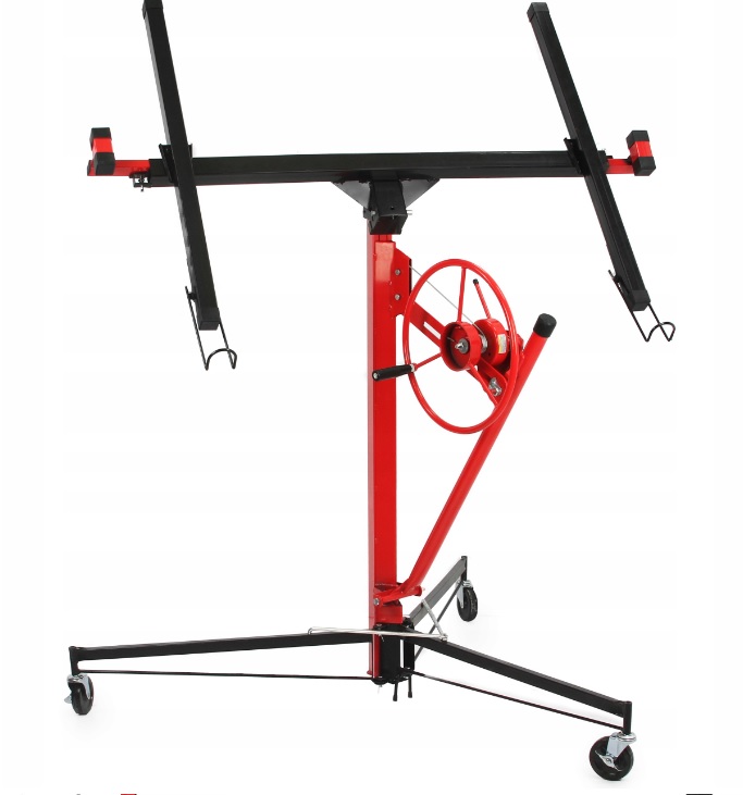 PODNOŚNIK PŁYT GIPSOWYCH UDŹWIG DO 68 KG PŁYTY DO 128X488 CM + 3 KÓŁKA