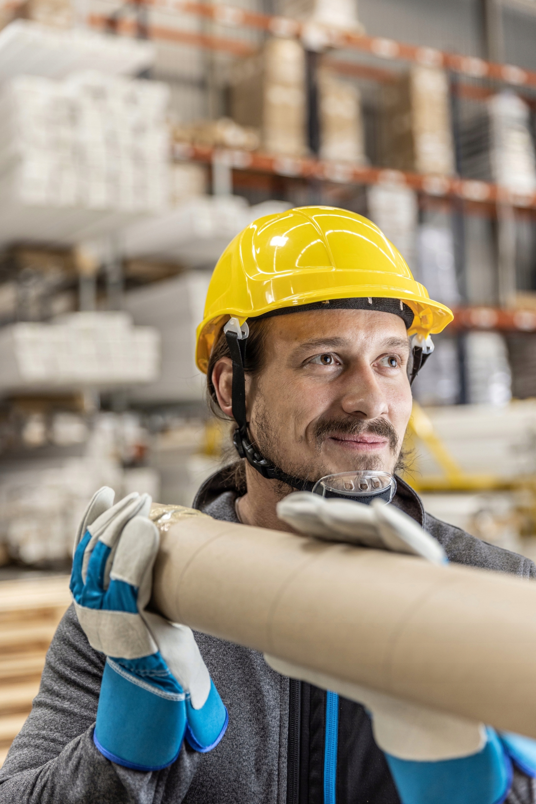 HOGERT KASK ROBOCZY BUDOWLANY HEŁM OCHRONNY 4-PUNKTOWY ŻÓŁTY PLONER HT5K194