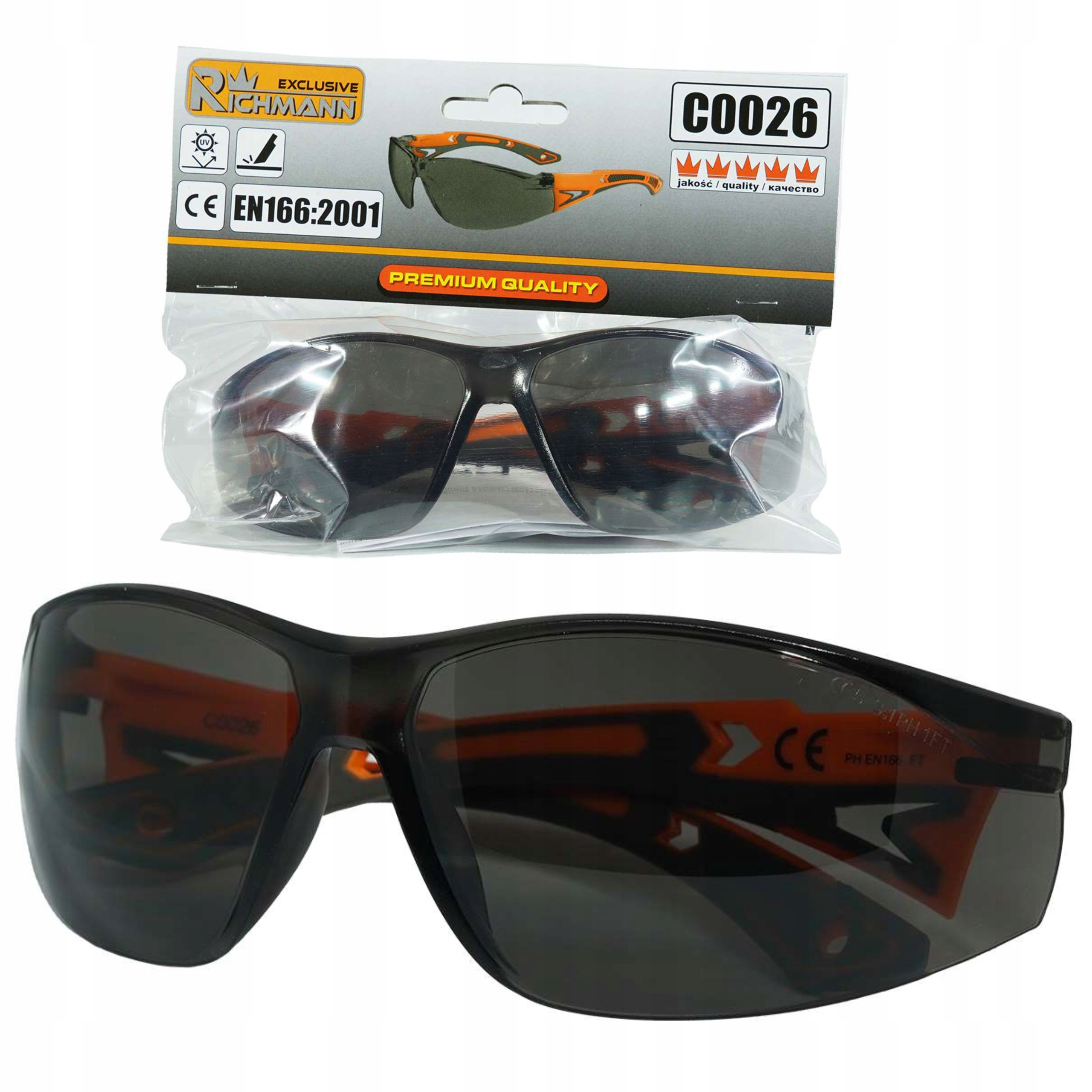 RICHMANN OKULARY OCHRONNE PRZECIWSŁONECZNE PROFI CZARNY FILTR 5-3.1 C0026