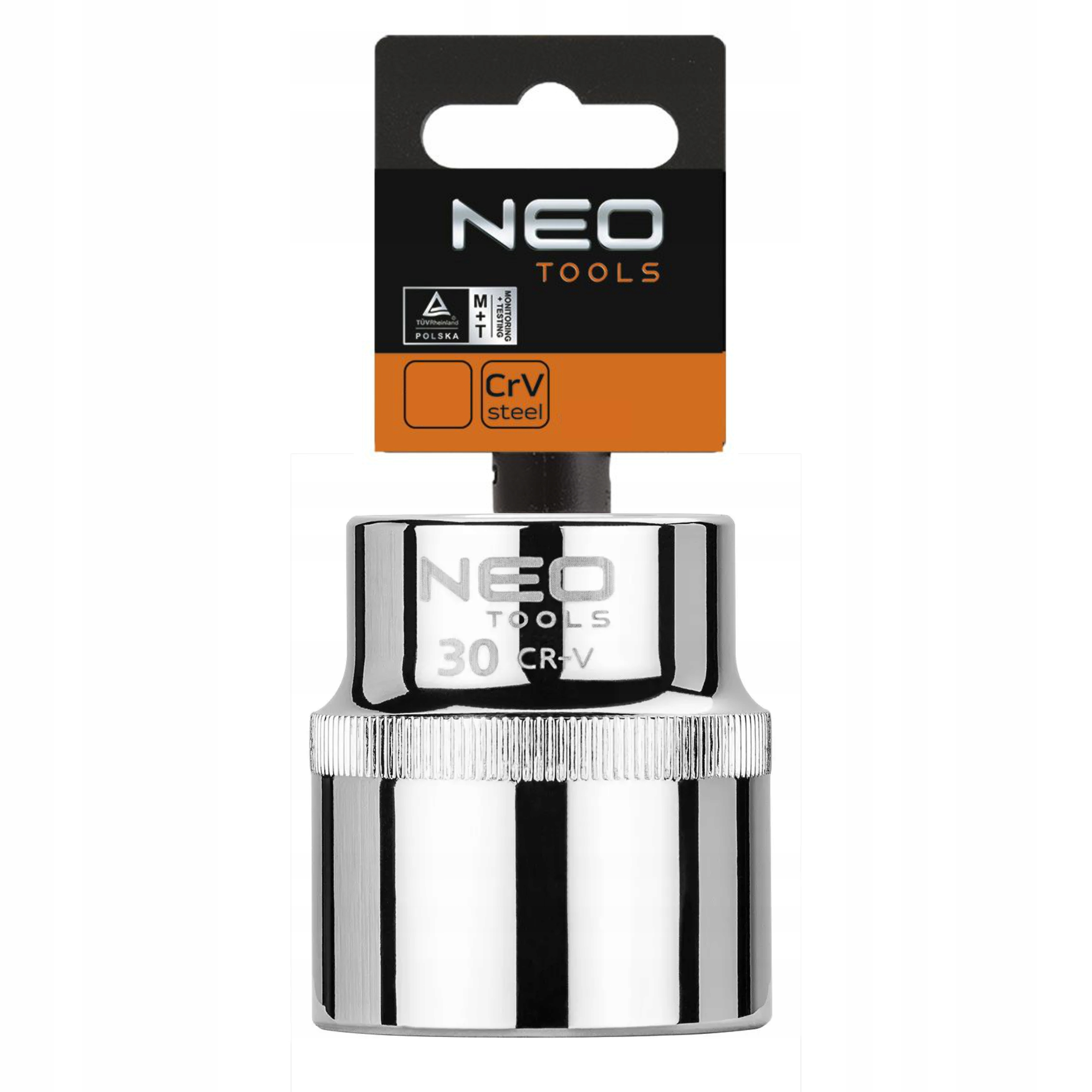 NEO TOOLS NASADKA SZEŚCIOKĄTNA 1/2" 30 MM SUPERLOCK ZE STALI CRV 08-030