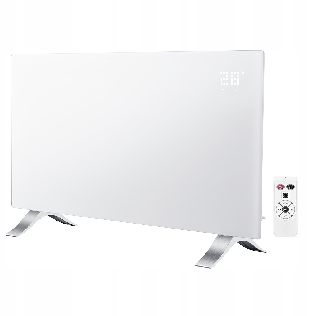 NEO GRZEJNIK KONWEKTOROWY ELEKTRYCZNY Z TERMOSTATEM BIAŁY 1500W + PILOT