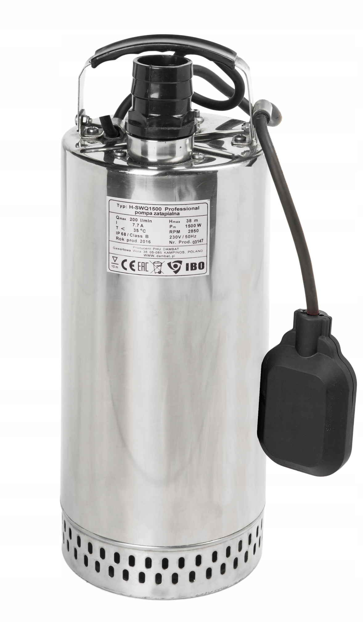 POMPA ZATAPIALNA DUŻE CIŚNIENIE IBO SWQ - H-1500