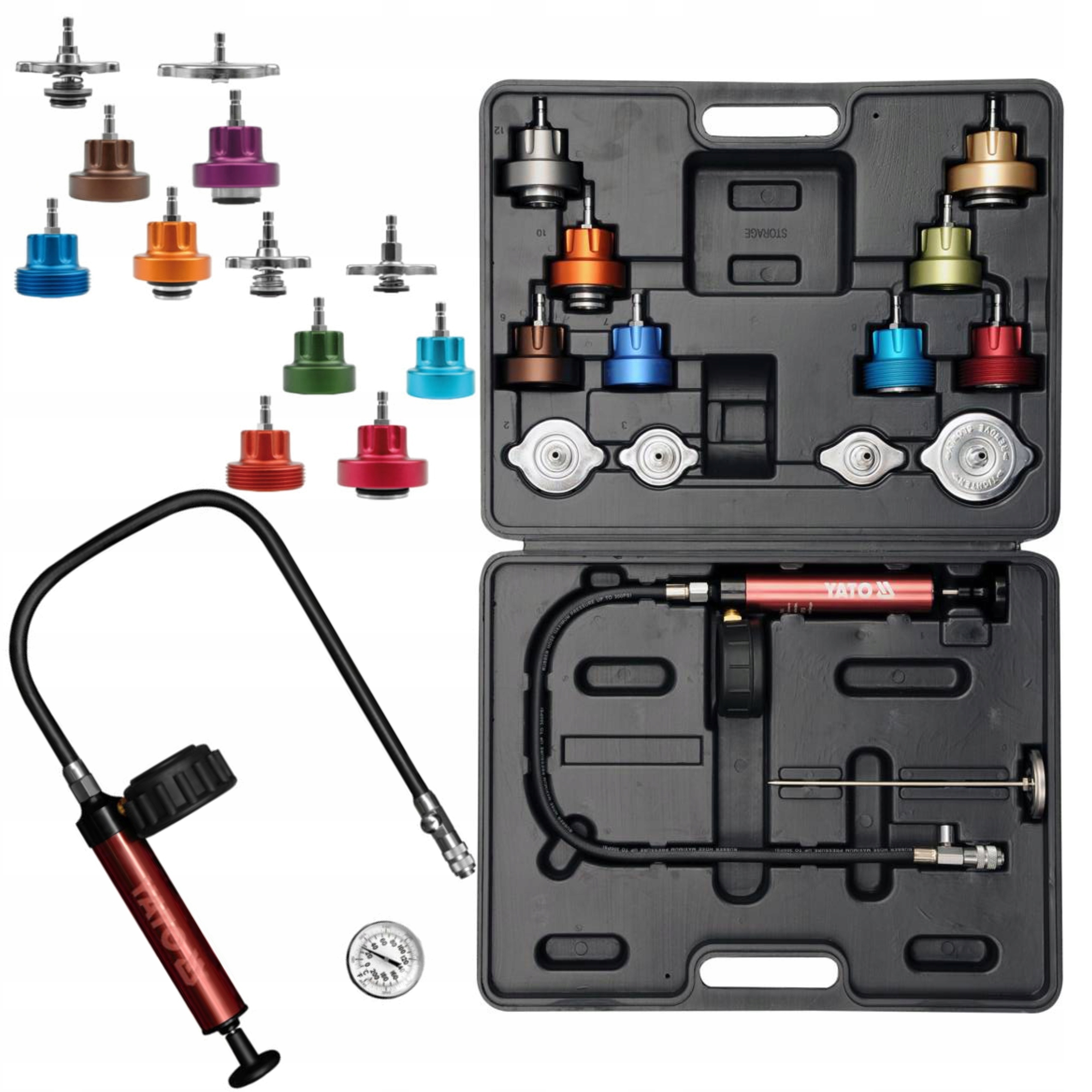 YATO ZESTAW DIAGNOSTYCZNY DO CHŁODNIC ZESTAW 14el