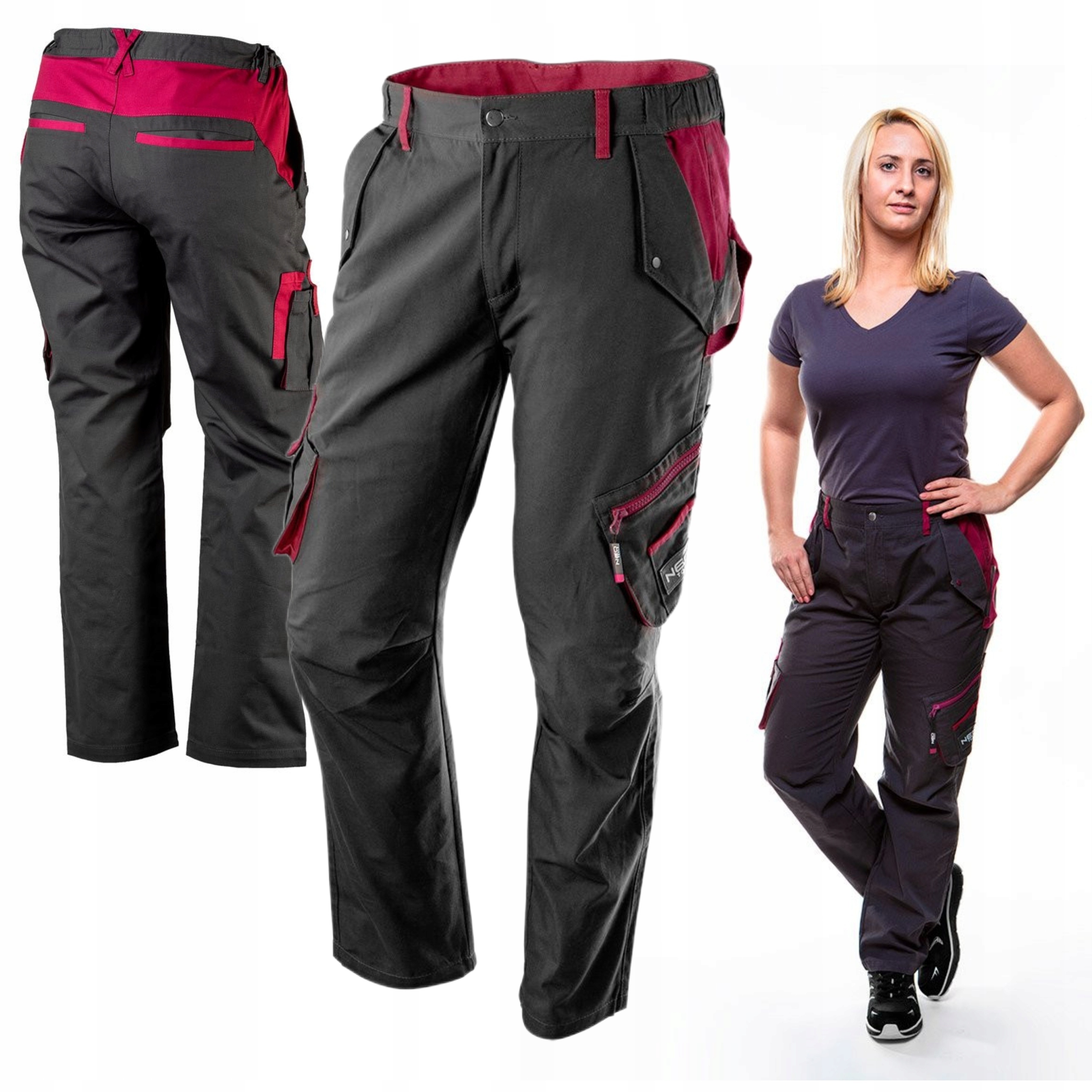 NEO SPODNIE ROBOCZE DAMSKIE DO PASA BAWEŁNA 80-220 WOMAN line r. S/36