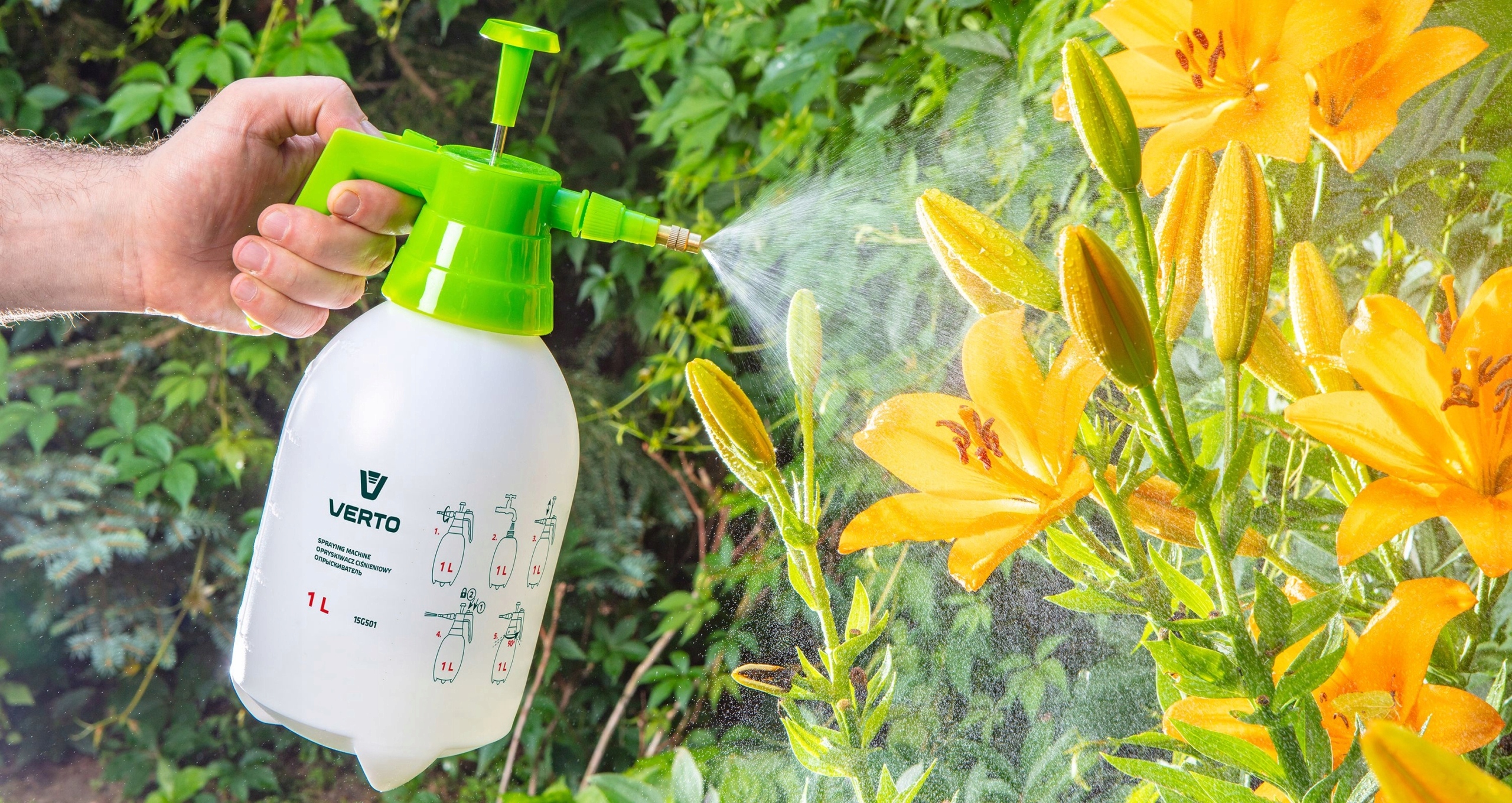 VERTO OPRYSKIWACZ CIŚNIENIOWY RĘCZNY 1L OGRODOWY