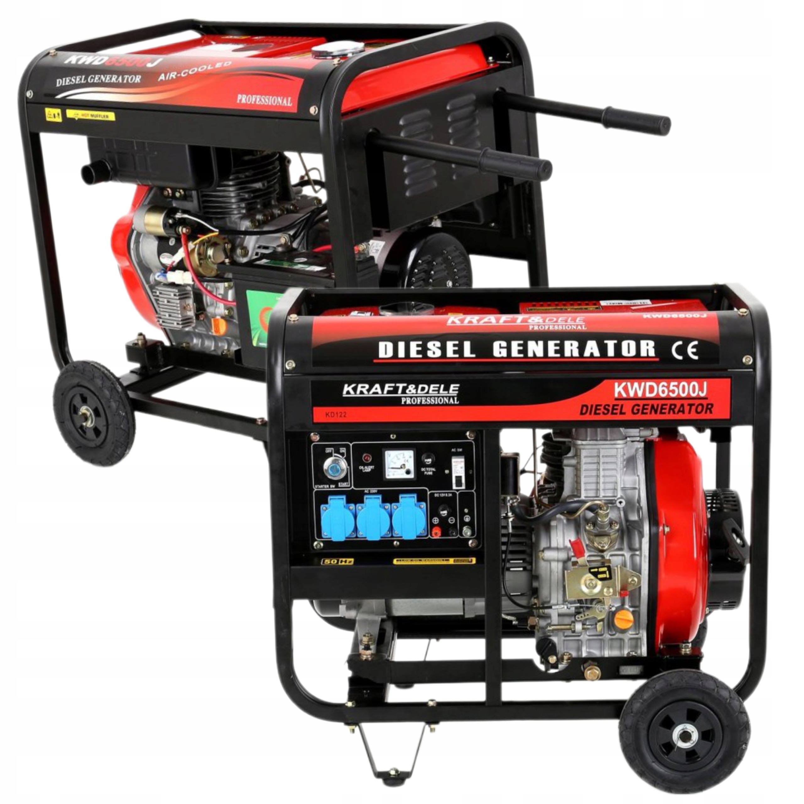 AGREGAT PRĄDOTWÓRCZY DIESEL PRZENOŚNY 6500W 12/230V KRAFT&DELE KD122