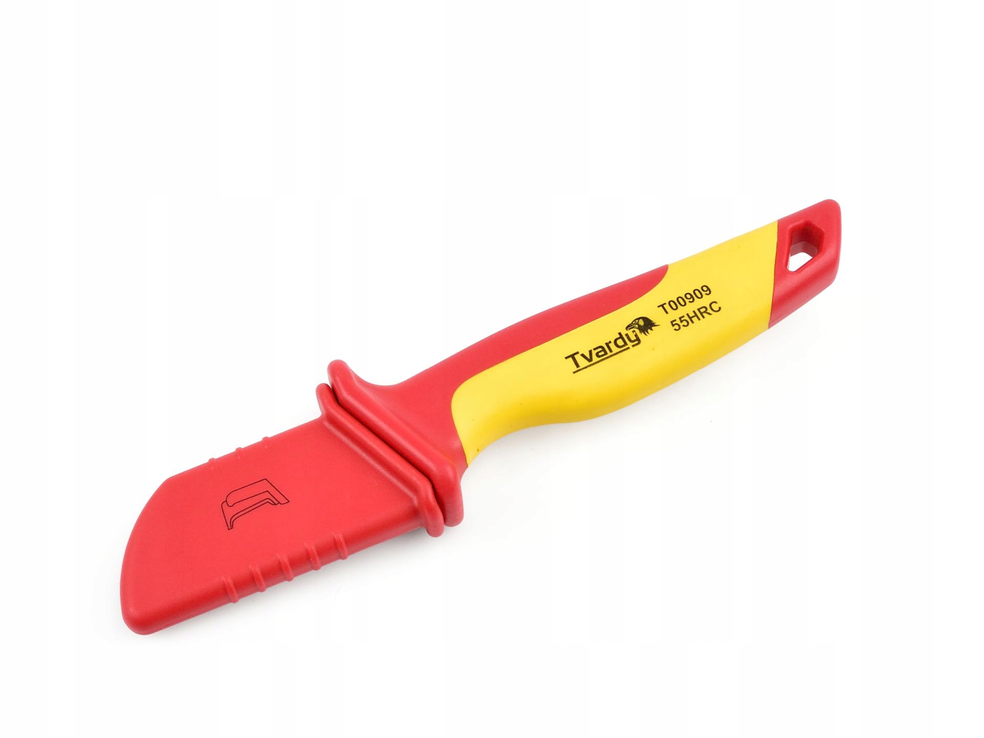 NÓŻ IZOLOWANY VDE 1000V DO ŚCIĄGANIA IZOLACJI 180MM OSTRZE SIERPOWE T00909