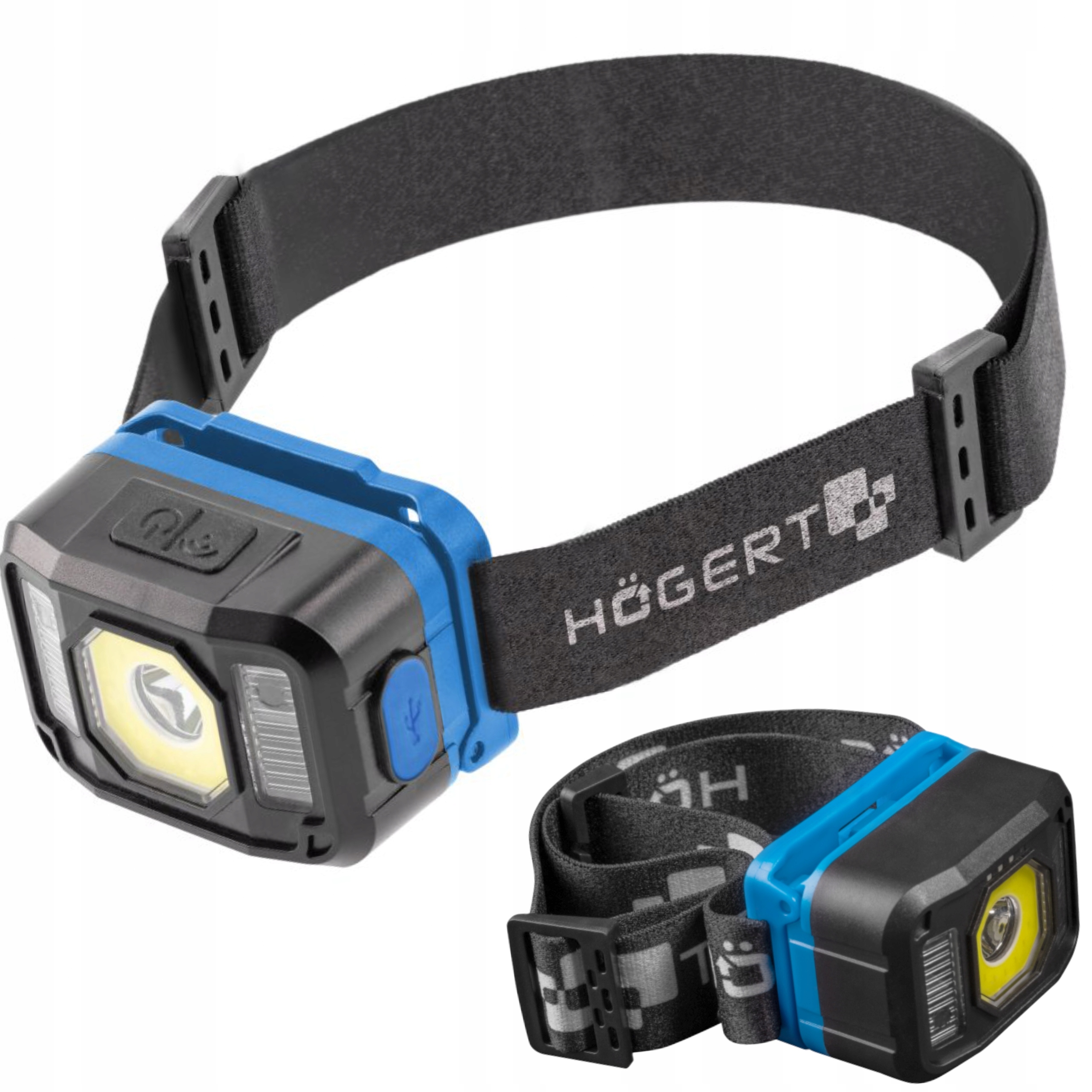 HOEGERT LATARKA CZOŁOWA LED COB CZOŁÓWKA CZUJNIK RUCHU IPX4 120LM HT1E422