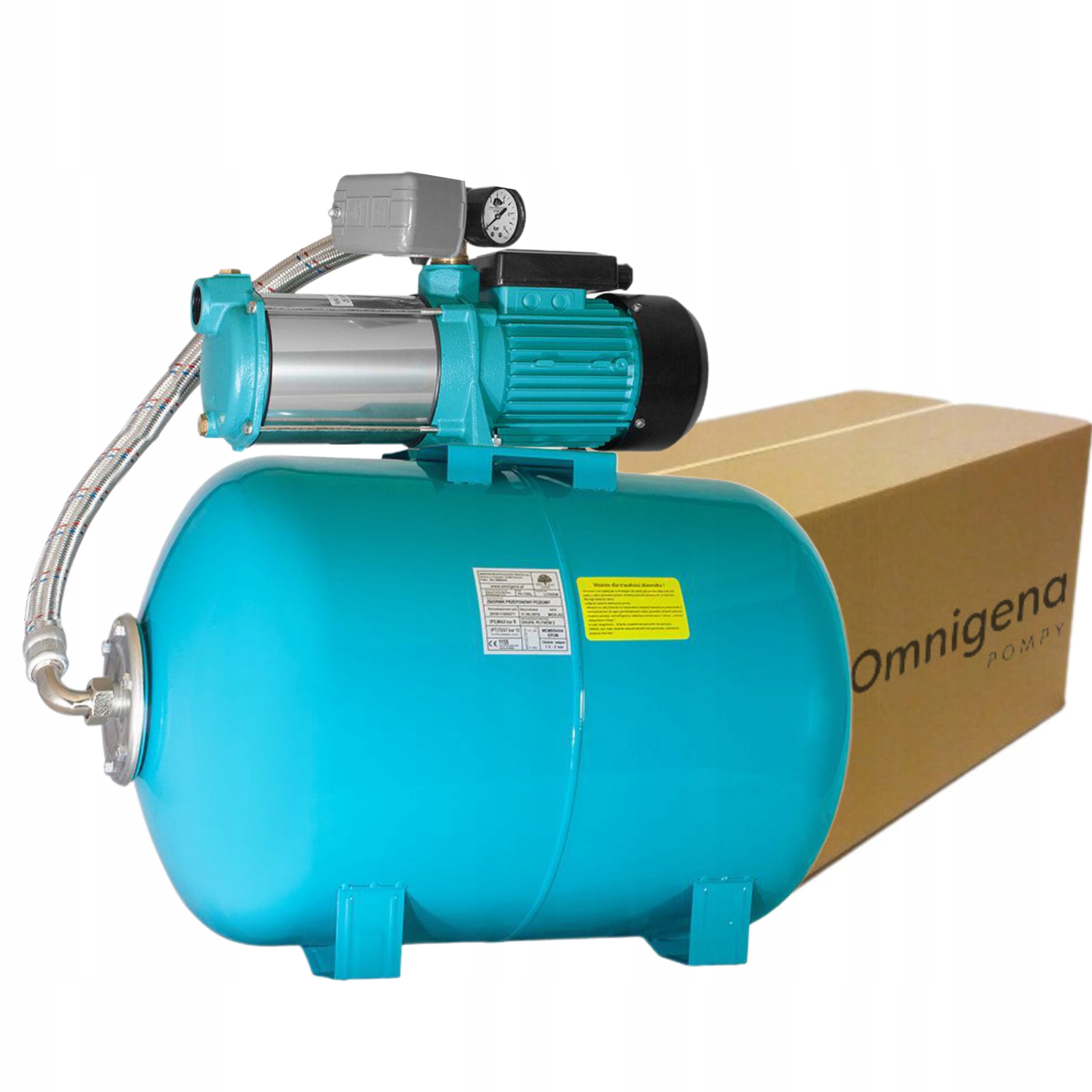 OMNIGENA MH 1800 INOX PREMIUM 400V POMPA HYDROFOROWA 1800 W +ZBIORNIK 80L