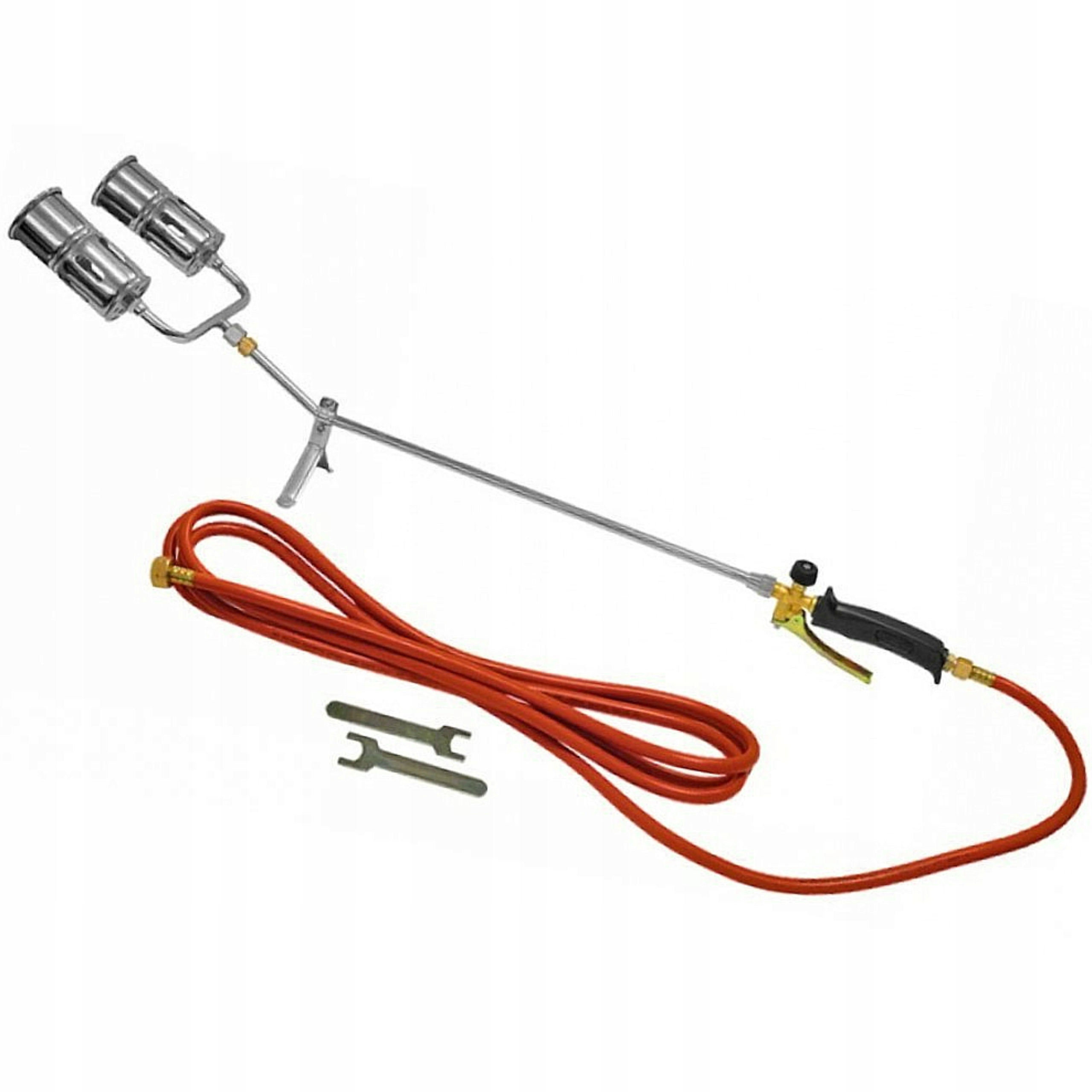 DEDRA KOMPLET ZESTAW DEKARSKI PALNIK GAZOWY DWIE DYSZE 2x60MM WĄŻ 5M 31B024