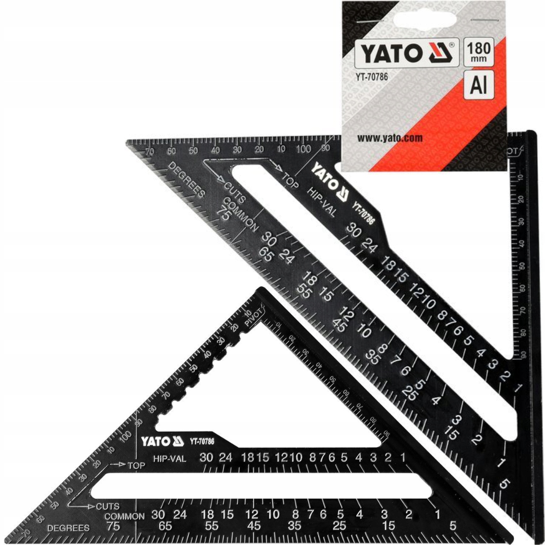 YATO UNIWERSALNY KĄTOWNIK STOLARSKI BUDOWLANY CIESIELSKI STOPKA 180MM 70786