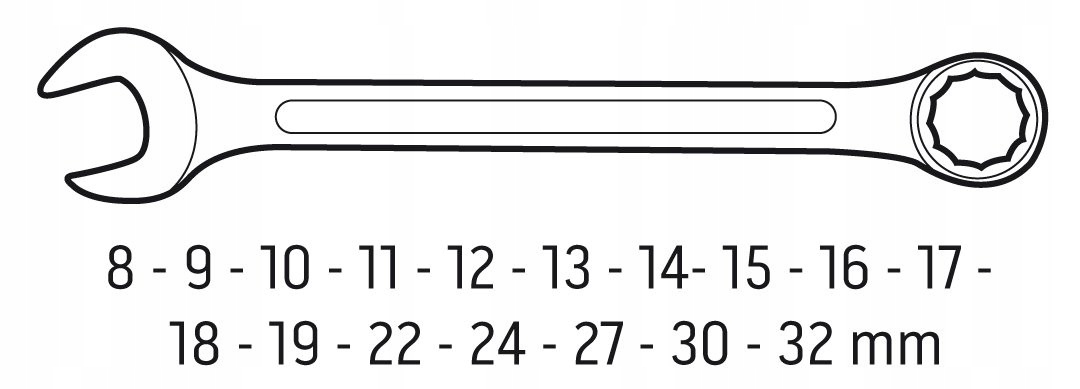 NEO ZESTAW KOMPLET KLUCZE PŁASKO OCZKOWE 8-32mm 17 szt. PŁACHTA 09-753