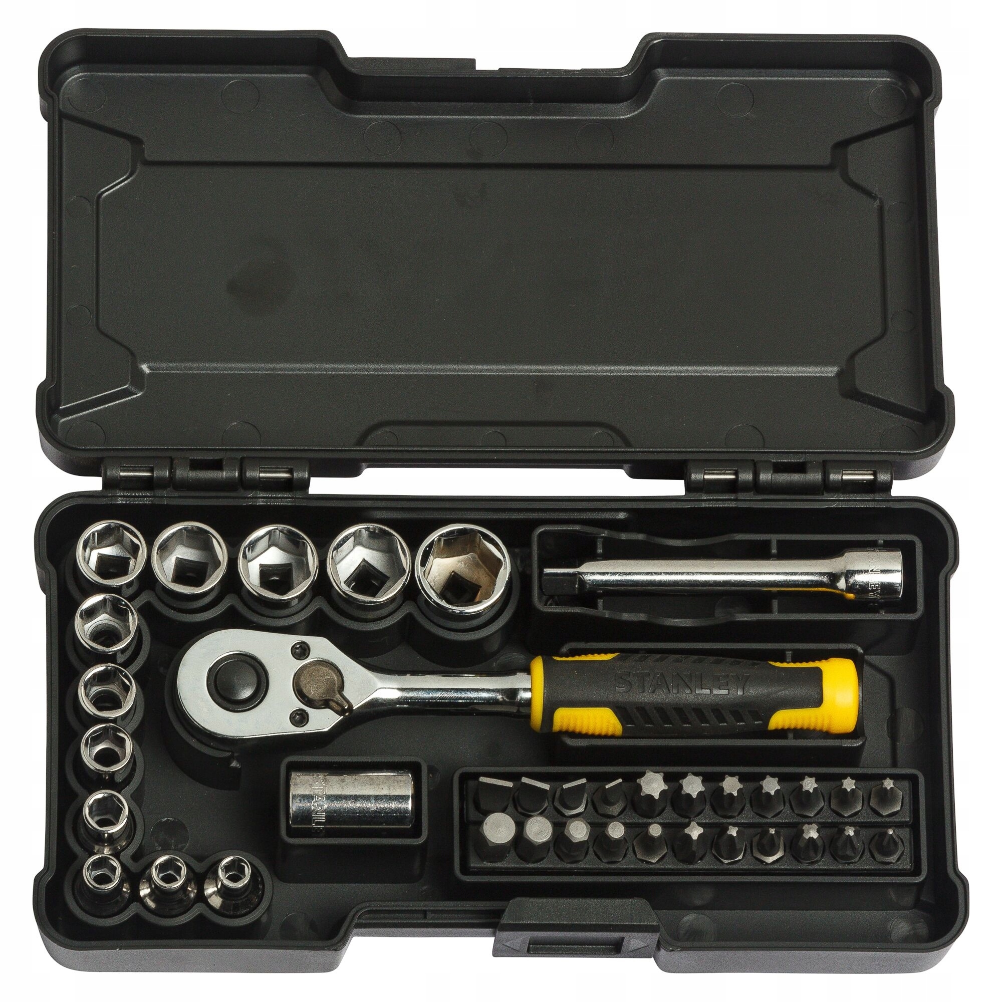 STANLEY KOMPAKTOWY ZESTAW NASADEK 1/4" 37 el. WALIZKA FATMAX STMT82672-0
