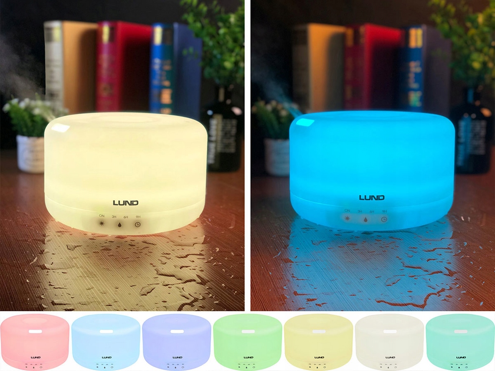 LUND NAWILŻACZ POWIETRZA AROMATERAPIA LED 1L DYFUZOR ZAPACHOWY BIAŁY 66906