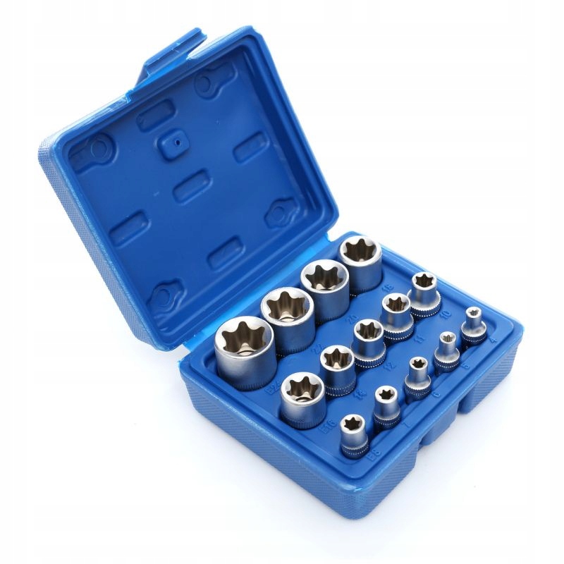 ZESTAW KLUCZY KLUCZE NASADOWE TORX E4-E24 NASADKI TORX WALIZKA 14EL KD10335