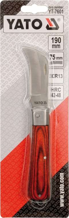 YATO NÓŻ SKŁADANY MONTERSKI SCYZORYK SIERPAK 190mm