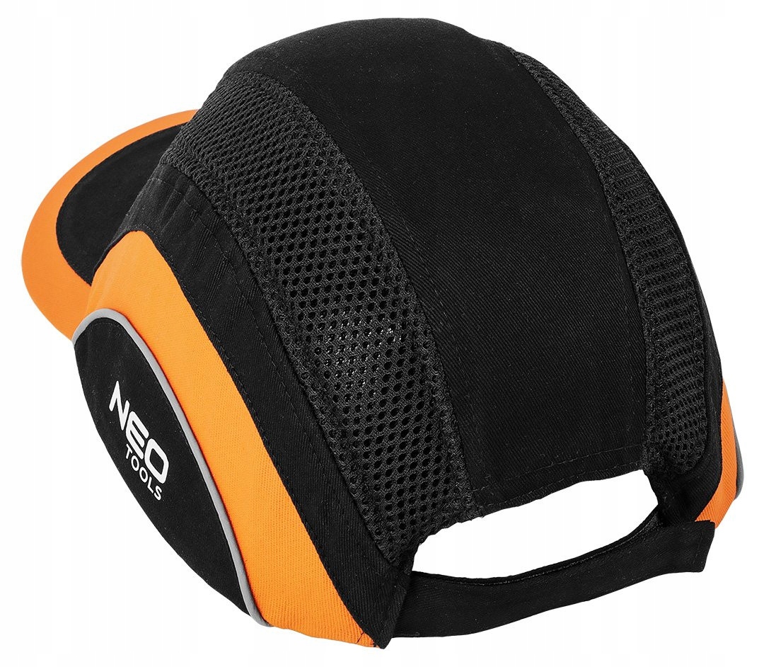 NEO CZAPKA Z DASZKIEM ZE WZMOCNIENIEM CZARNO-POMARAŃCZOWA WENTYLACJA 97-592