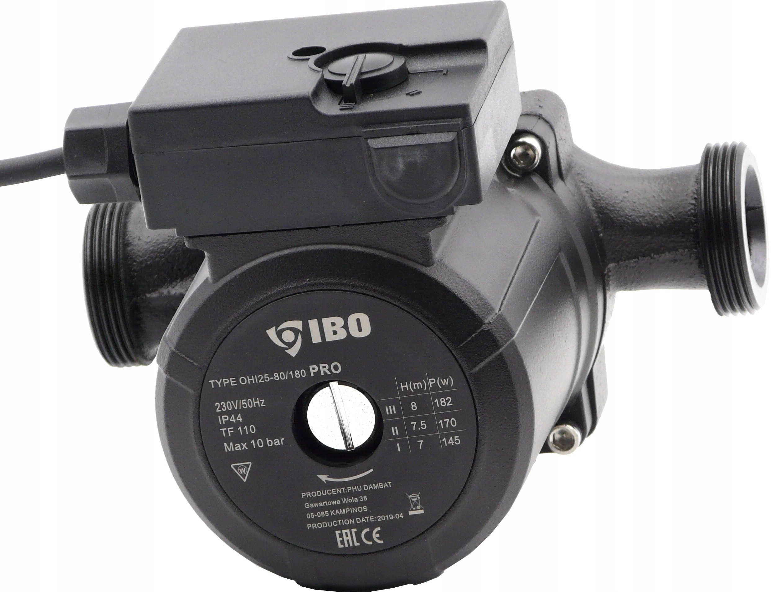 IBO OHI PRO 25-80/180 POMPA CYRKULACYJNA 3BIEGI MOCNA SOLIDNA WYDAJNA 182W