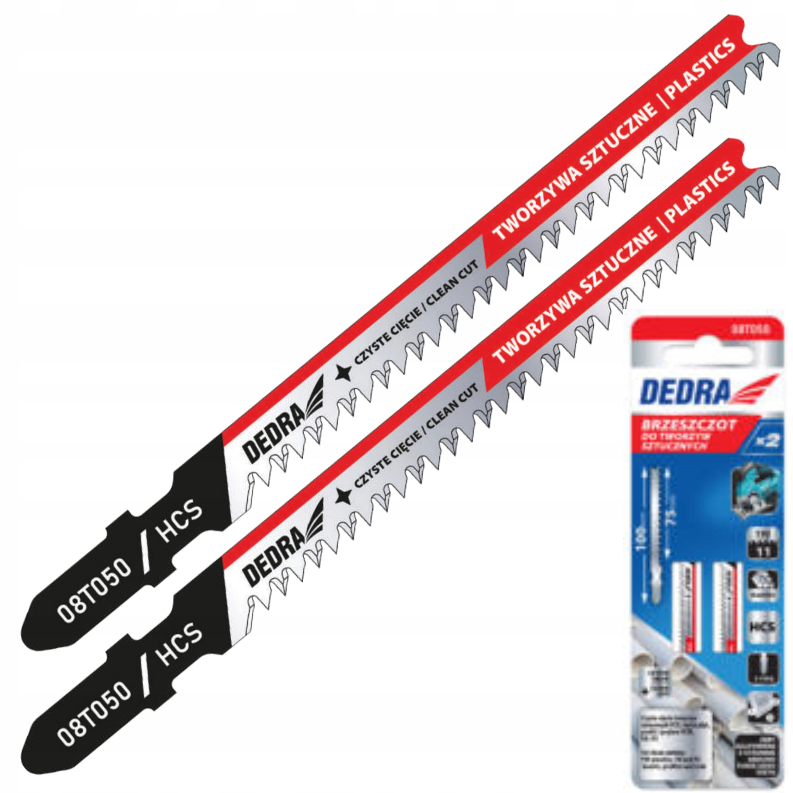 DEDRA 2e BRZESZCZOTY WYRZYNARKI DO TWORZYWA 100/75MM HCS TYP T 11TPI 08T050