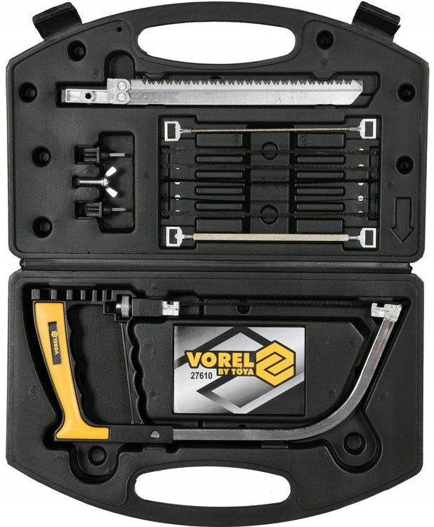 PIŁA RĘCZNA WIELOFUNKCYJNA Z ZESTAWEM BRZESZCZOTÓW 150MM WALIZKA 27610
