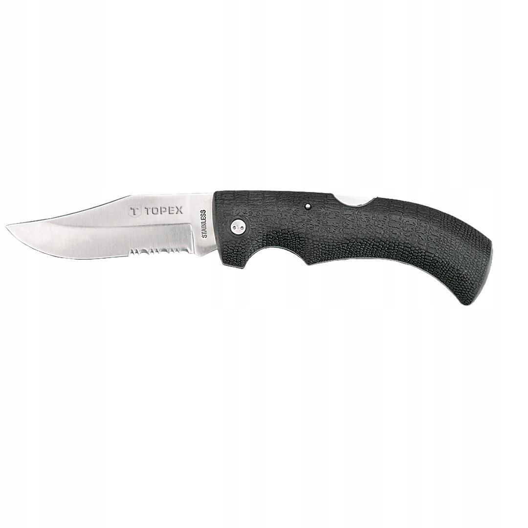 TOPEX NÓŻ UNIWERSALNY OSTRZE 90 MM SKŁADANY SURVIVAL BLISTER 98Z101