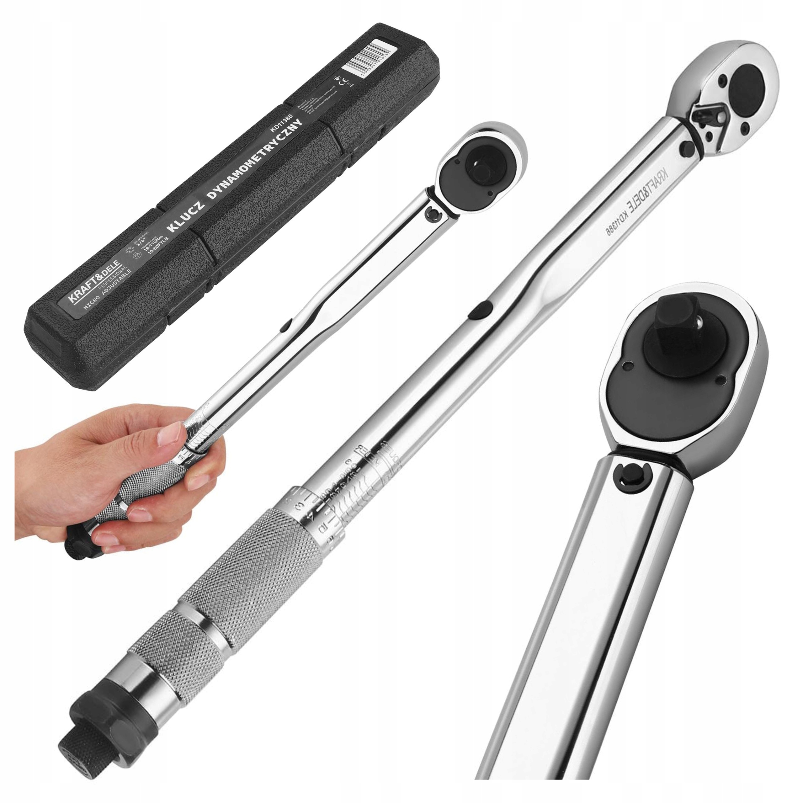 KRAFT&DELE KLUCZ DYNAMOMETRYCZNY 3/8" 19-110Nm +WALIZKA CERTYFIKAT KD11386