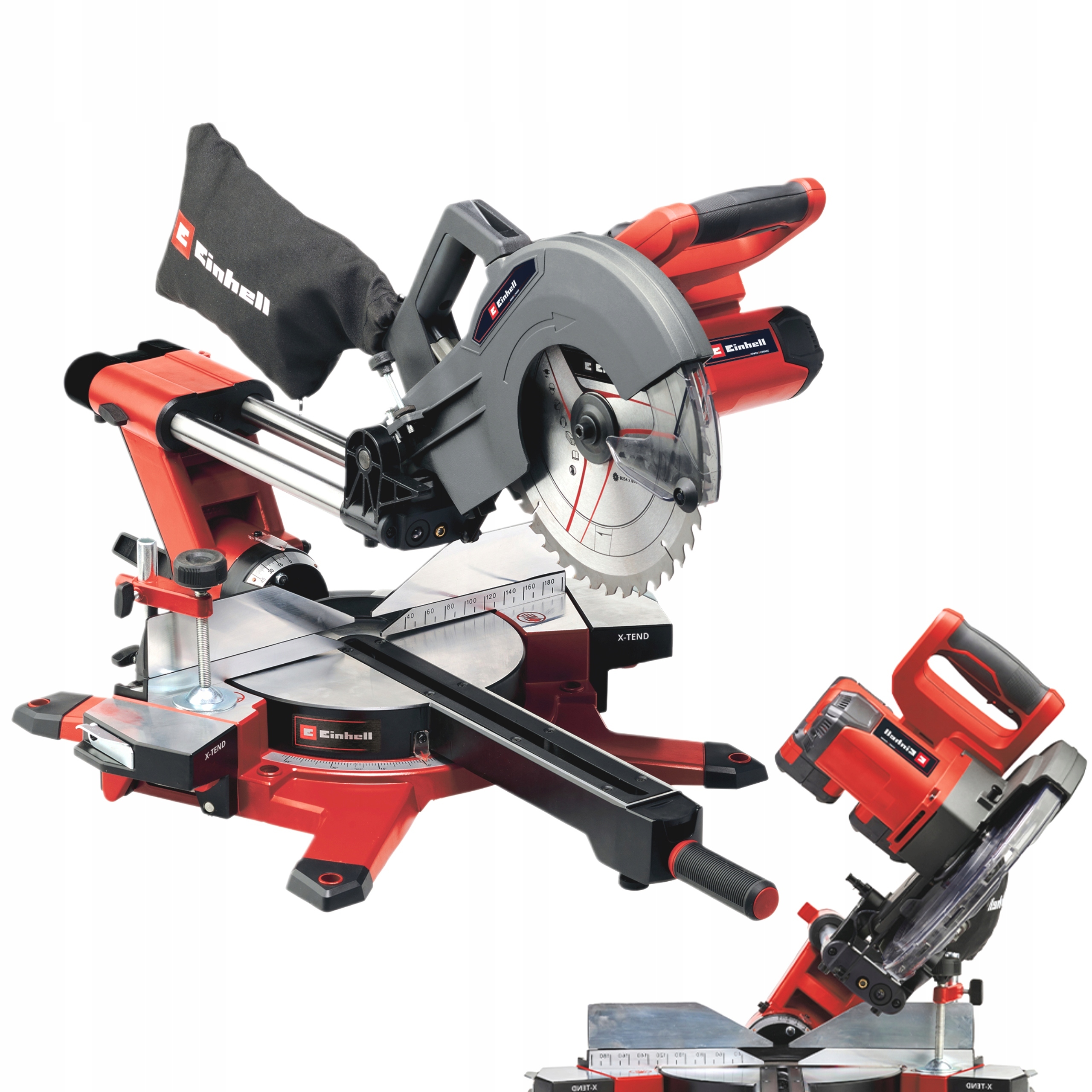 EINHELL PIŁA UKOŚNA 254mm PRZESUWNA AKUM LASER 2x18V TE-SM 36/10 L Li-Solo