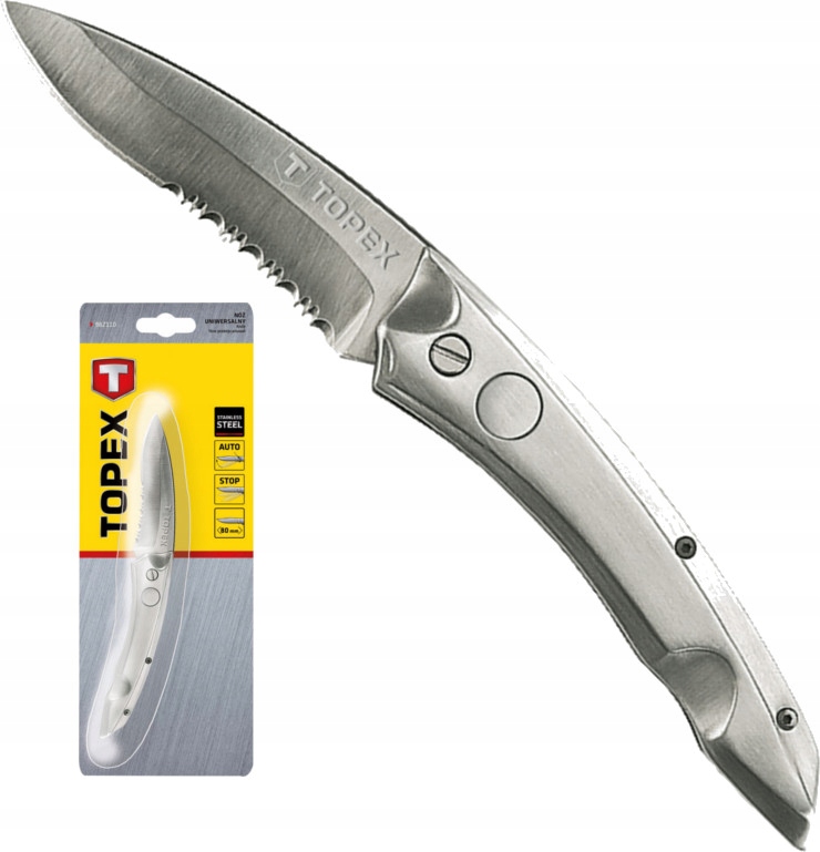 NÓŻ UNIWERSALNY OSTRZE 8MM SPRĘŻYNOWY TOPEX 98Z110