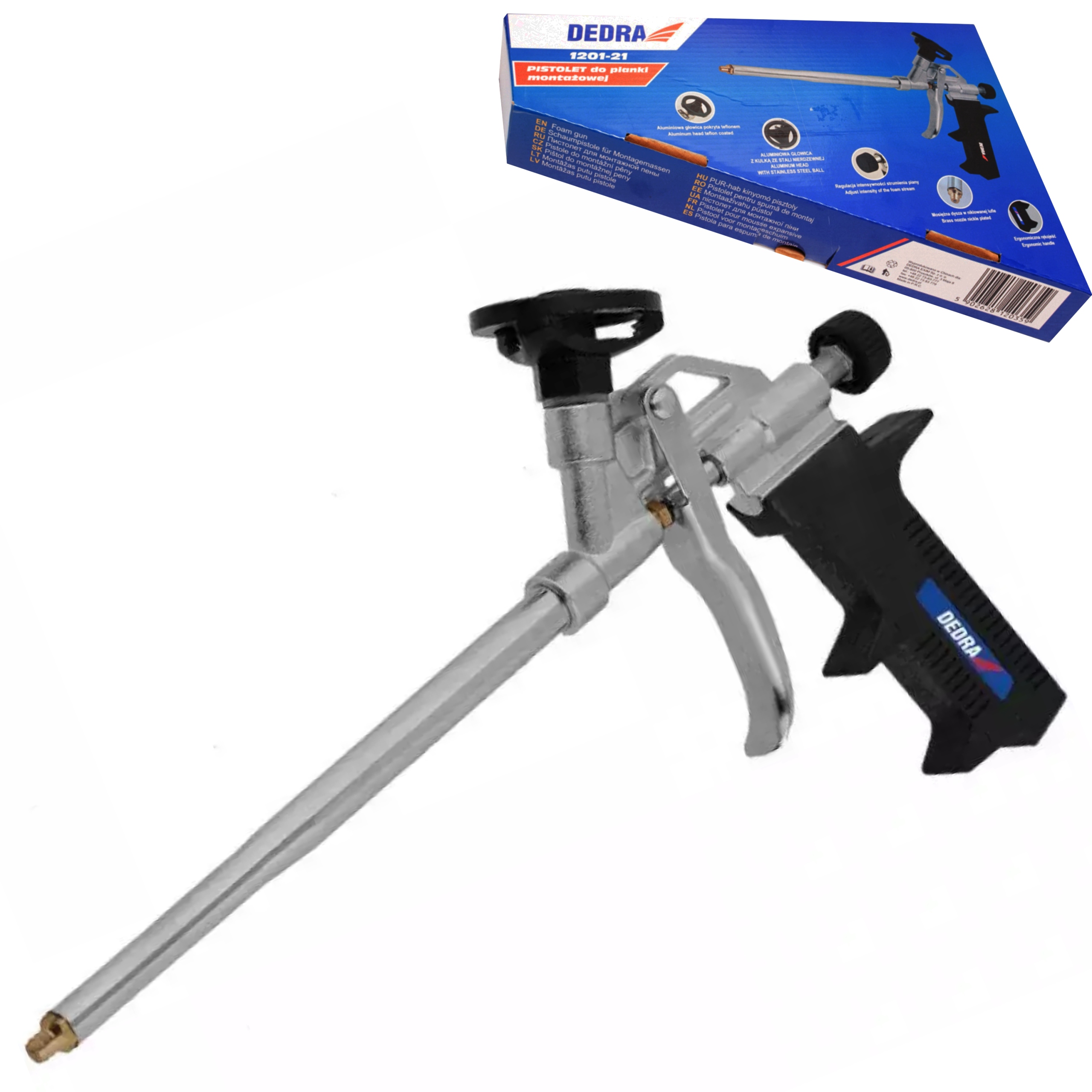 DEDRA PISTOLET DO PIANKI METAL MOSIĘŻNA DYSZA