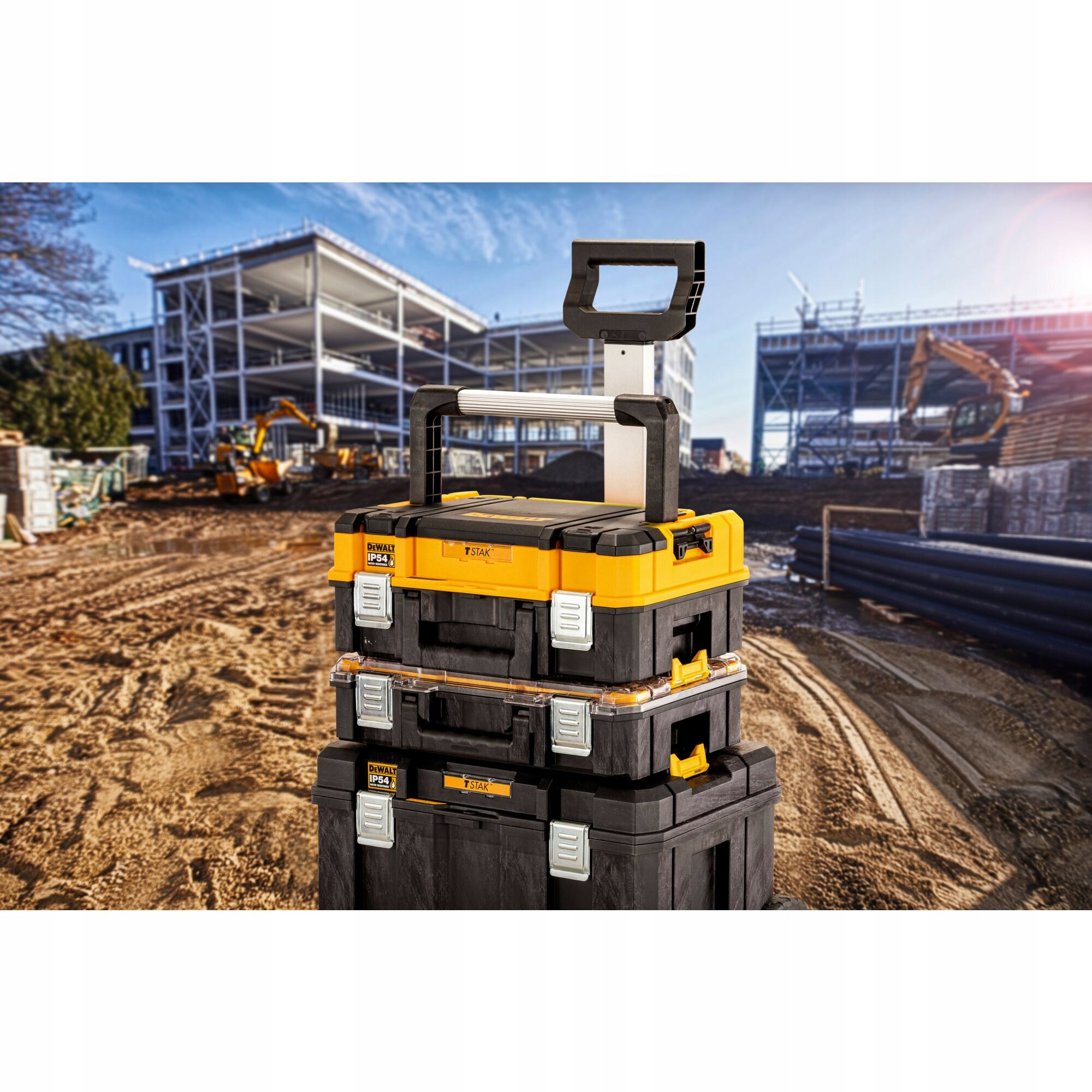 DeWALT TSTAK SKRZYNIA PŁYTKA Z ORGANIZEREM IP54 44x18,3x33,2 cm DWST83344-1