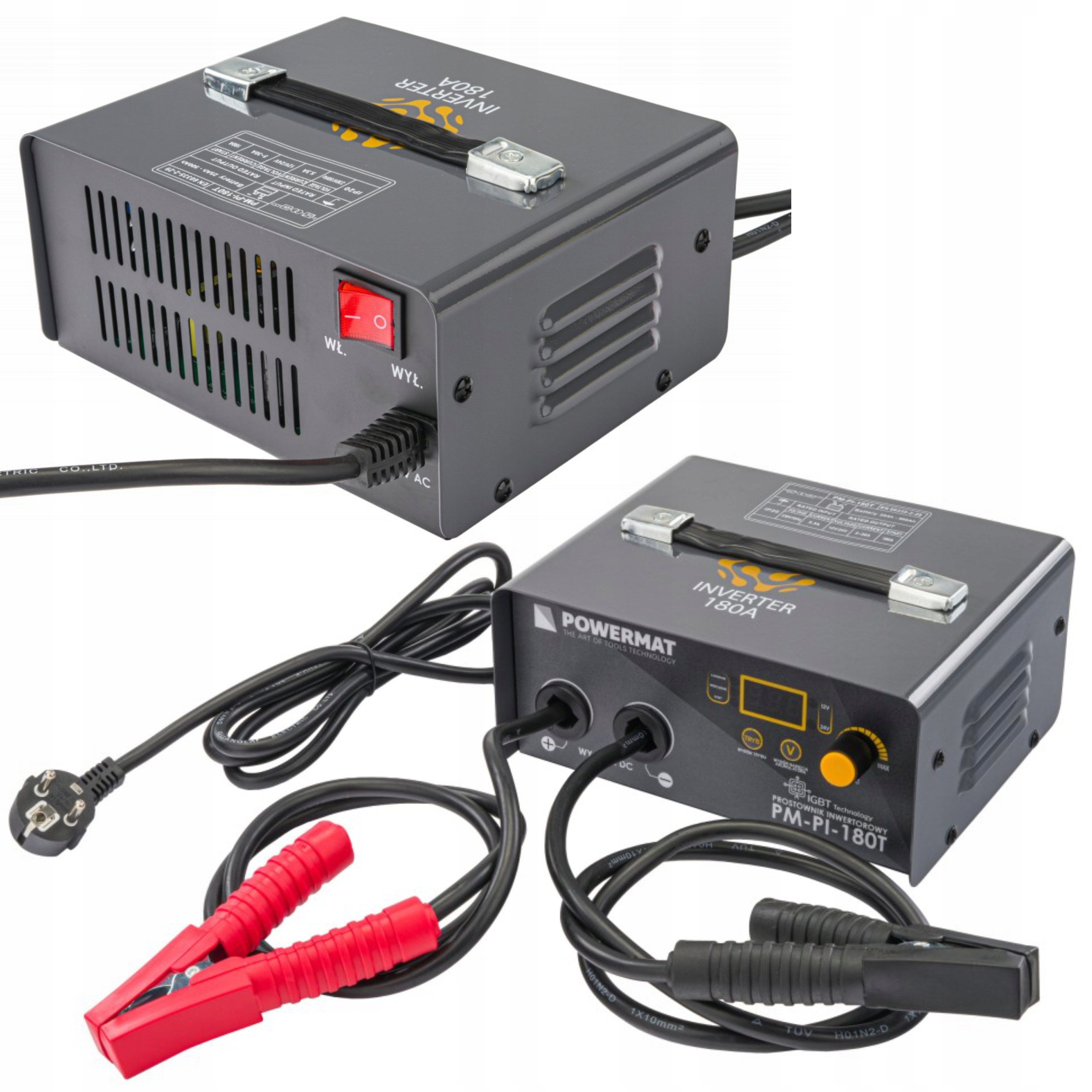 PROSTOWNIK AKUMULATOROWY INWERTOROWY Z ROZRUCHEM 180A 12/24 V ŁADOWARKA 30A