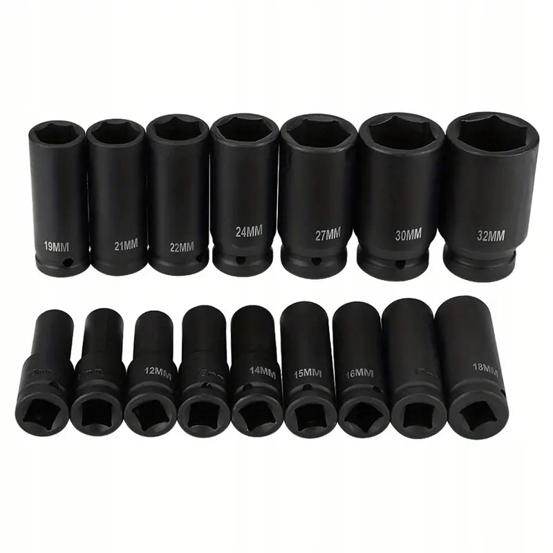 ZESTAW NASADKI UDAROWE 1/2" 10-32 mm 16szt. DŁUGIE KRÓTKIE WALIZKA KD11769