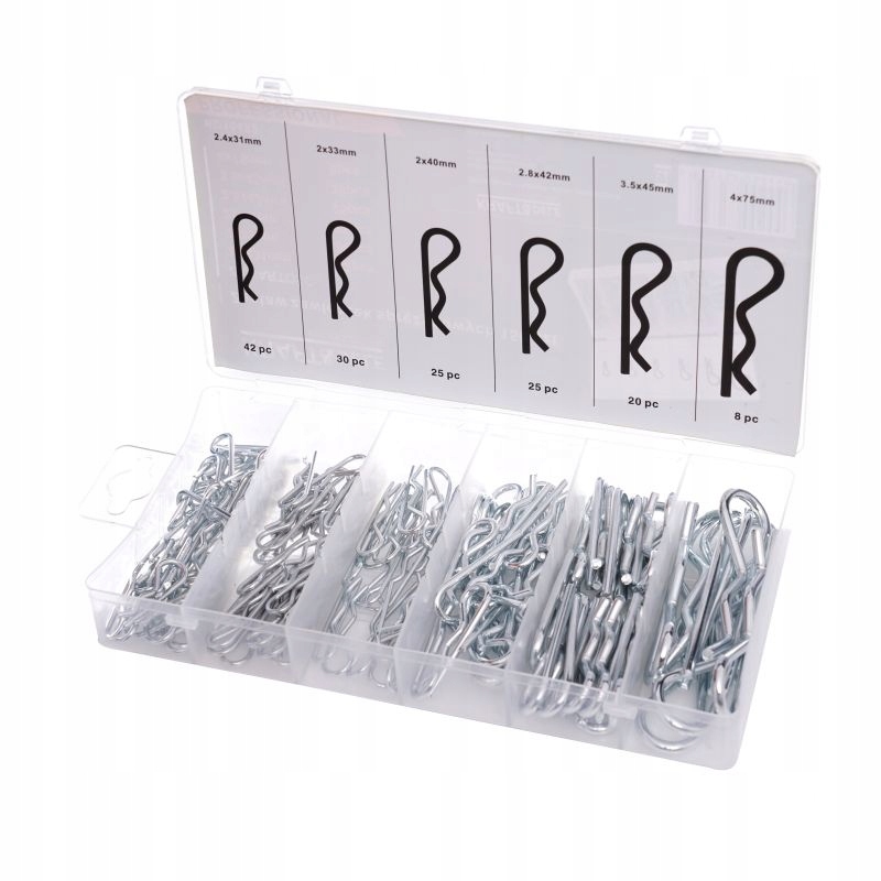 ZAWLECZKI SPRĘŻYNOWE ZAWLECZKA ZESTAW W PUDEŁKU 150 SZT. KRAFT&DELE