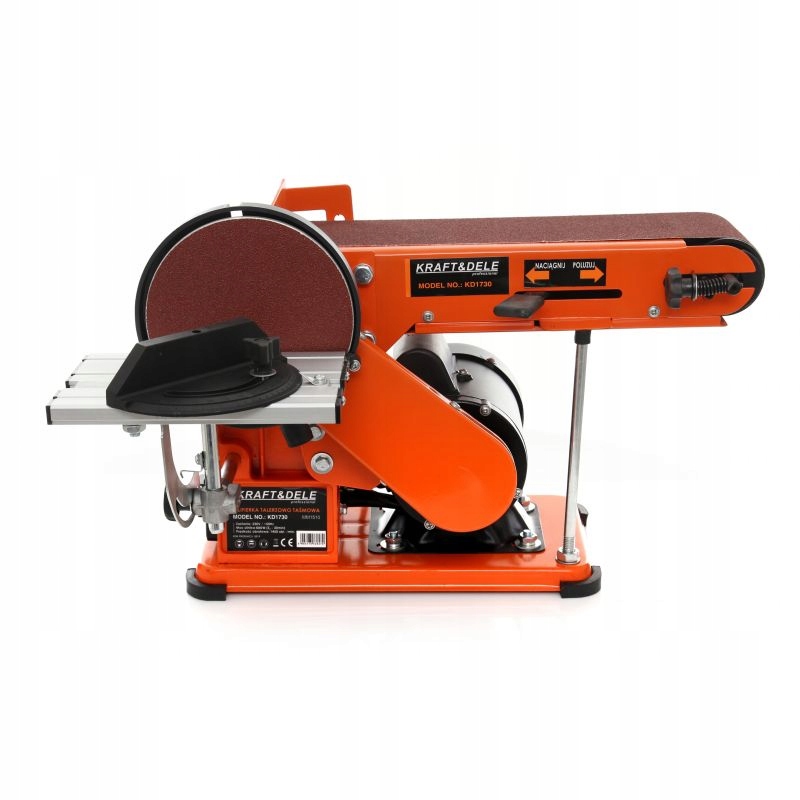 SZLIFIERKA TAŚMOWA TALERZOWA STOŁOWA 600W CZOŁOWA 1450 RPM TARCZA 150MM