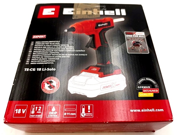 EINHELL PISTOLET NA KLEJ SZTYFTY AKUMULATOROWY TE-CG 18 Li – Solo X-CHANGE