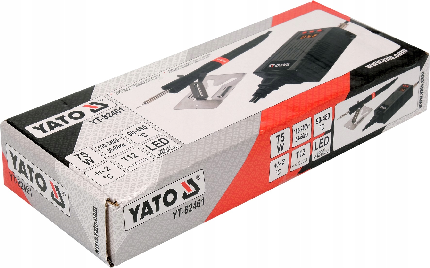 YATO STACJA LUTOWNICZA LED GROT T12 75W LUTOWNICA