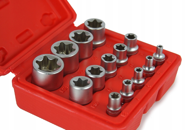 MAR-POL ZESTAW KLUCZY NASADOWYCH TORX E4 - E24 / 1/2"+ 3/8" + 1/4" M66422