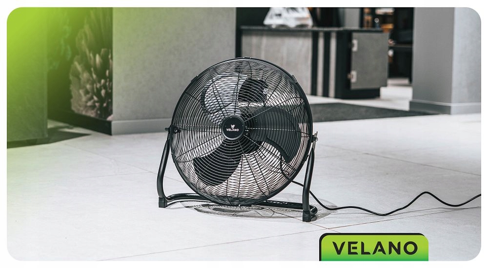 WENTYLATOR PODŁOGOWY PRZEMYSŁOWY WIATRAK BIUROWY MOCNY 50CM PRZENOŚNY 125W