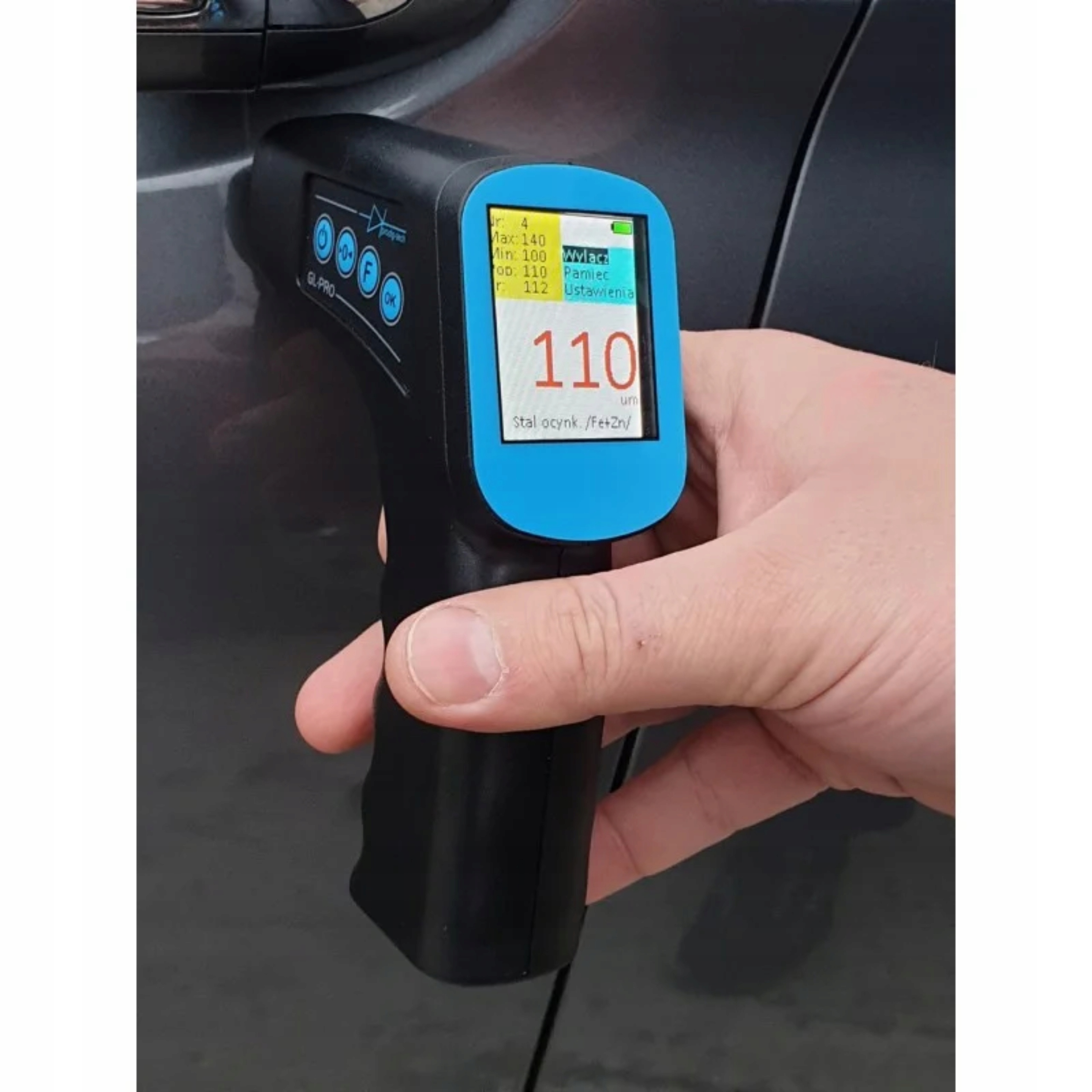 MIERNIK TESTER GRUBOŚCI LAKIERU GL-PRO-SMART-FAZ PROFESIONALNY APLIKACJA