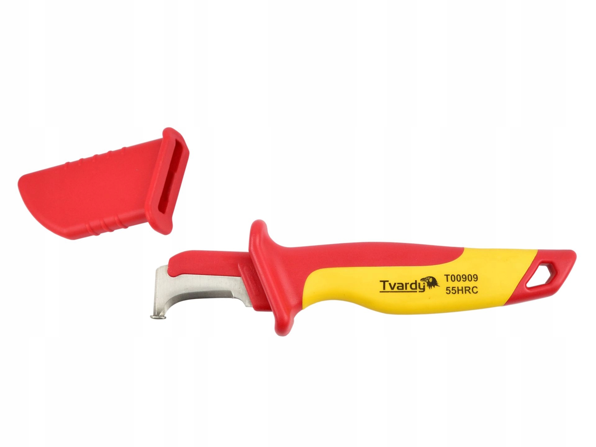 NÓŻ IZOLOWANY VDE 1000V DO ŚCIĄGANIA IZOLACJI 180MM OSTRZE SIERPOWE T00909